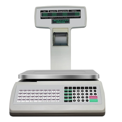 De hoge Schaal 30kg Bill Ticket Receipt Printing Scale van de Nauwkeurigheidskassa